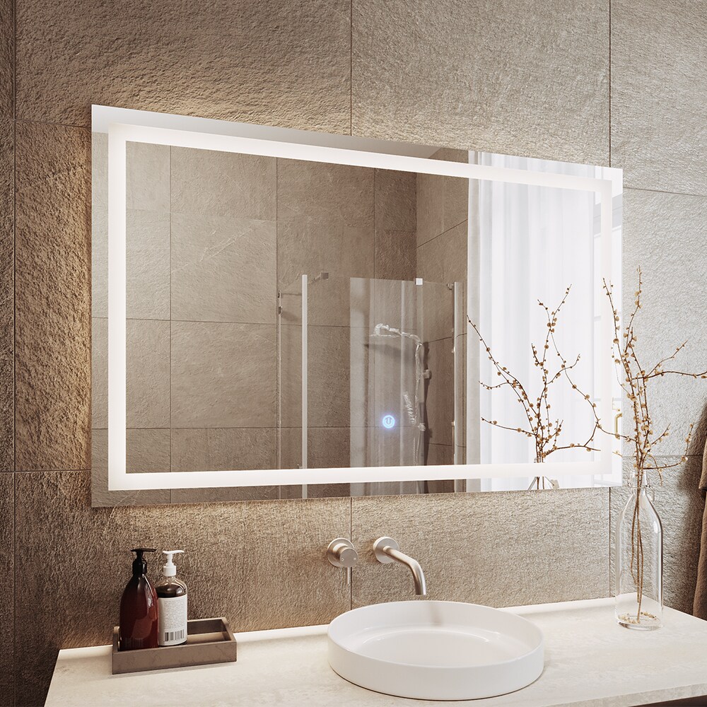 Vicco Badspiegel Wandspiegel LED-Spiegel Viola 110x70 cm Spiegel Badezimmer