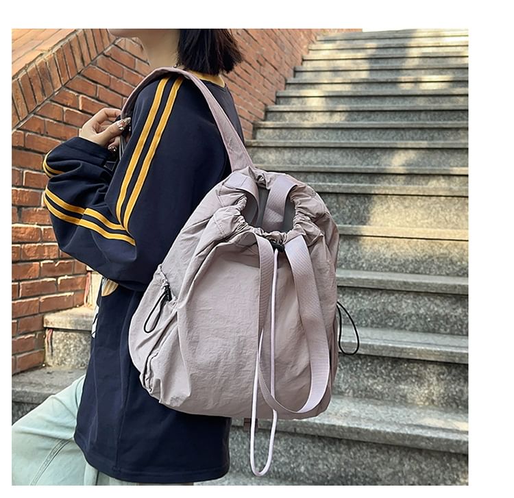 HOVERUP - Effen nylon rugzak met trekkoord