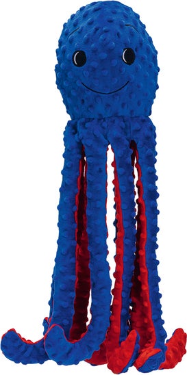 Beeztees hondenspeelgoed knuffel octopus Amy blauw 16 x 14,5 x 56 cm