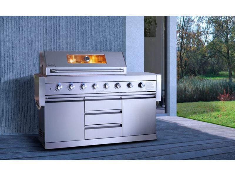Buschbeck Outdoorküche Bristol, 214 x 60 x 119 cm Edelstahl-Outdoorküche – die ideale Ergänzung für Ihre Terrasse