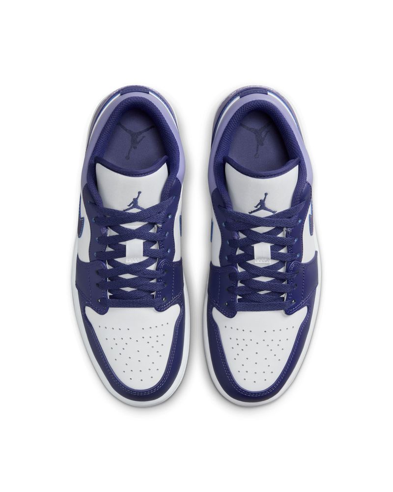 Chaussures Nike Air Jordan 1 Low Violet & Blanc pour homme