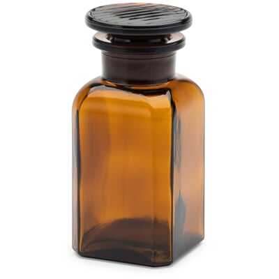 Vierkantflasche Glas, Volumen 100 ml, Braun
