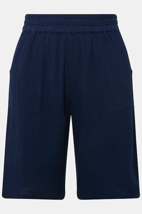 Shorts Rose, Musselin, weites Bein, Elastikbund
