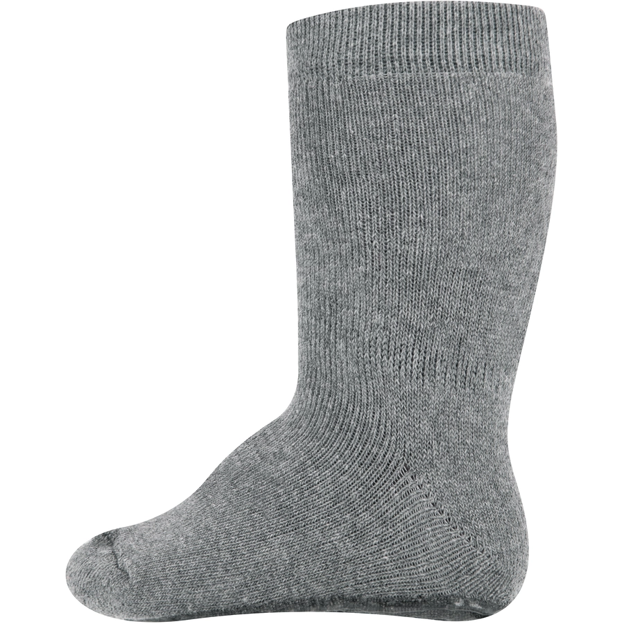 Ewers Stoppersocken SoftStep Uni grau melange