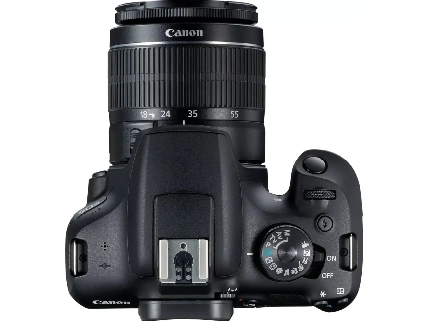 Canon EOS 2000D - Digitalkamera - SLR - 24.1 MP - APS-C - 1080p / 30 fps - 3x optisk zoom EF-S 18-55 mm IS II og EF 75-300 mm III objektiver - Wi-Fi, NFC