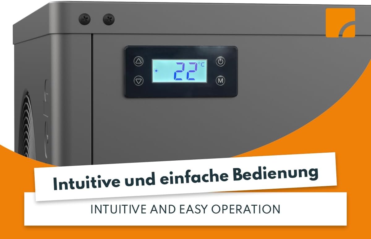 STEINBACH Wärmepumpe Solid 4,3 – 049400Y – Energieeffiziente Wärmepumpe für Pools bis 20.000 l – Mit App-Steuerung, Salzwasser geeignet, besonders leiser Betrieb, Kabelgebunden