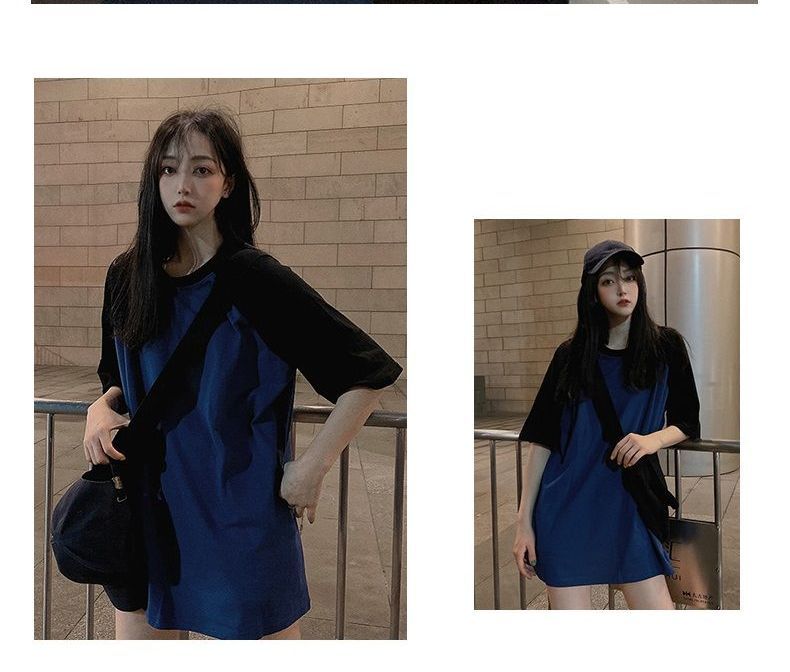 Duwnie - Oversized T-shirt met korte mouwen en raglanmouwen