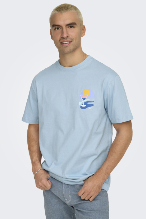 Only & Sons blauwe heren t-shirt