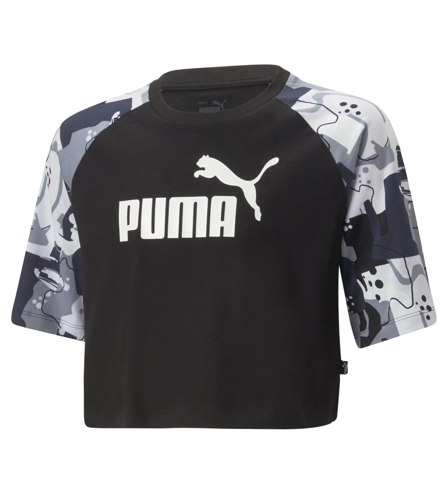 Camiseta Puma Ess+ Street Art Raglan Aop G preta