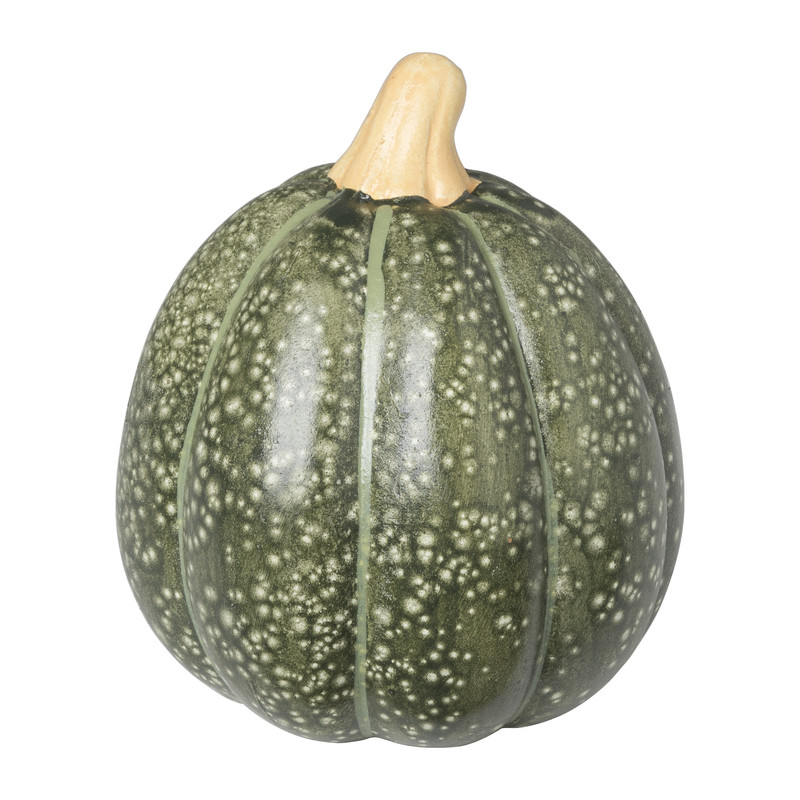 Decoratie pompoen - groen - ø9.5x7 cm