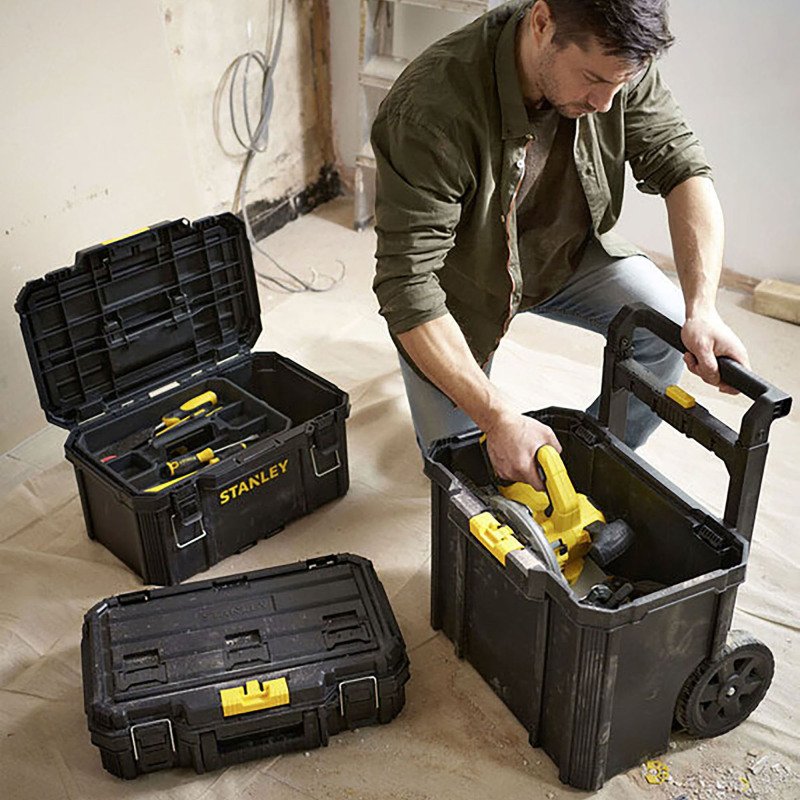 Servante roulante modulaire 3-en-1 Stanley 80 litres