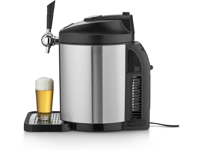 Caso Bierkühler BeerMaster Schwarz/Silber Bierkühler mit Zapfhahn