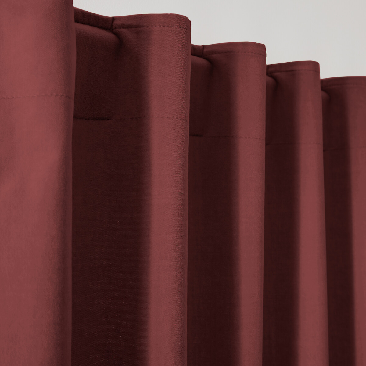 LA REDOUTE INTERIEURS<br>Cortina de veludo com acabamento em laços ocultos, Veludo