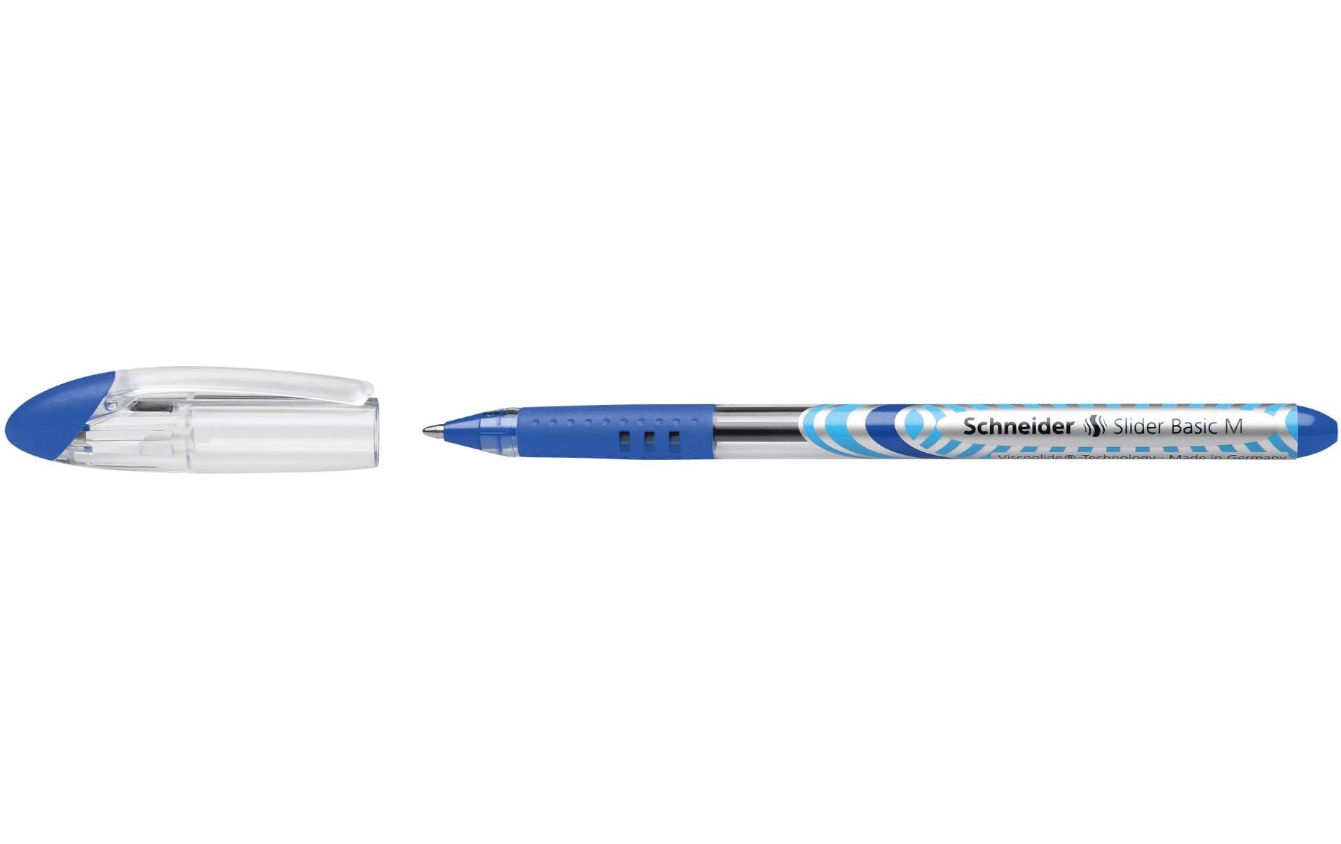 Kugelschreiber Slider Basic 1 mm, Blau/SilberKugelschreiber mit Viscoglide-Technologie