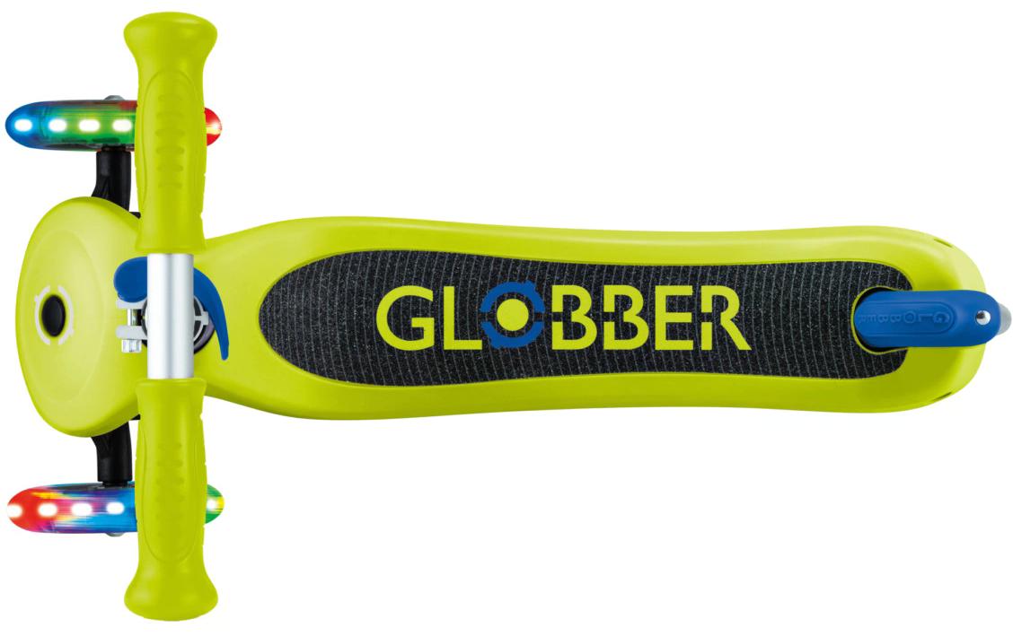 Scooter Primo Lights Limettengrün3-Rad-Roller mit Beleuchtung für Kinder