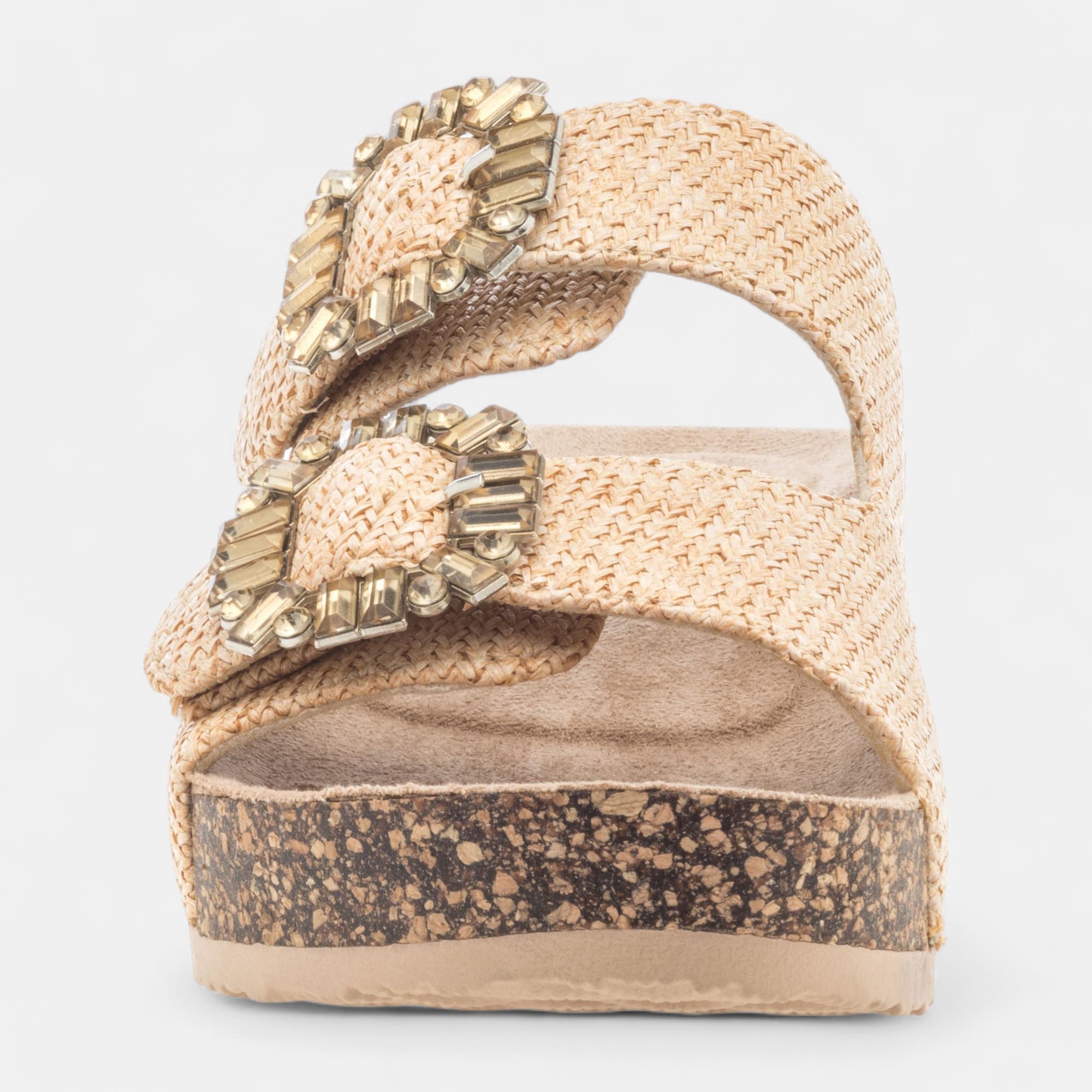 Mules semelle liège Femme beige