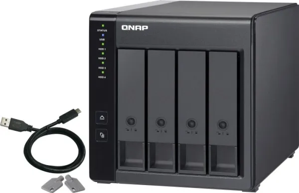QNAP TR-004 - Harddisk-array - 0 TB - 4 bays (SATA-300) - USB 3.2 Gen 1 (ekstern)