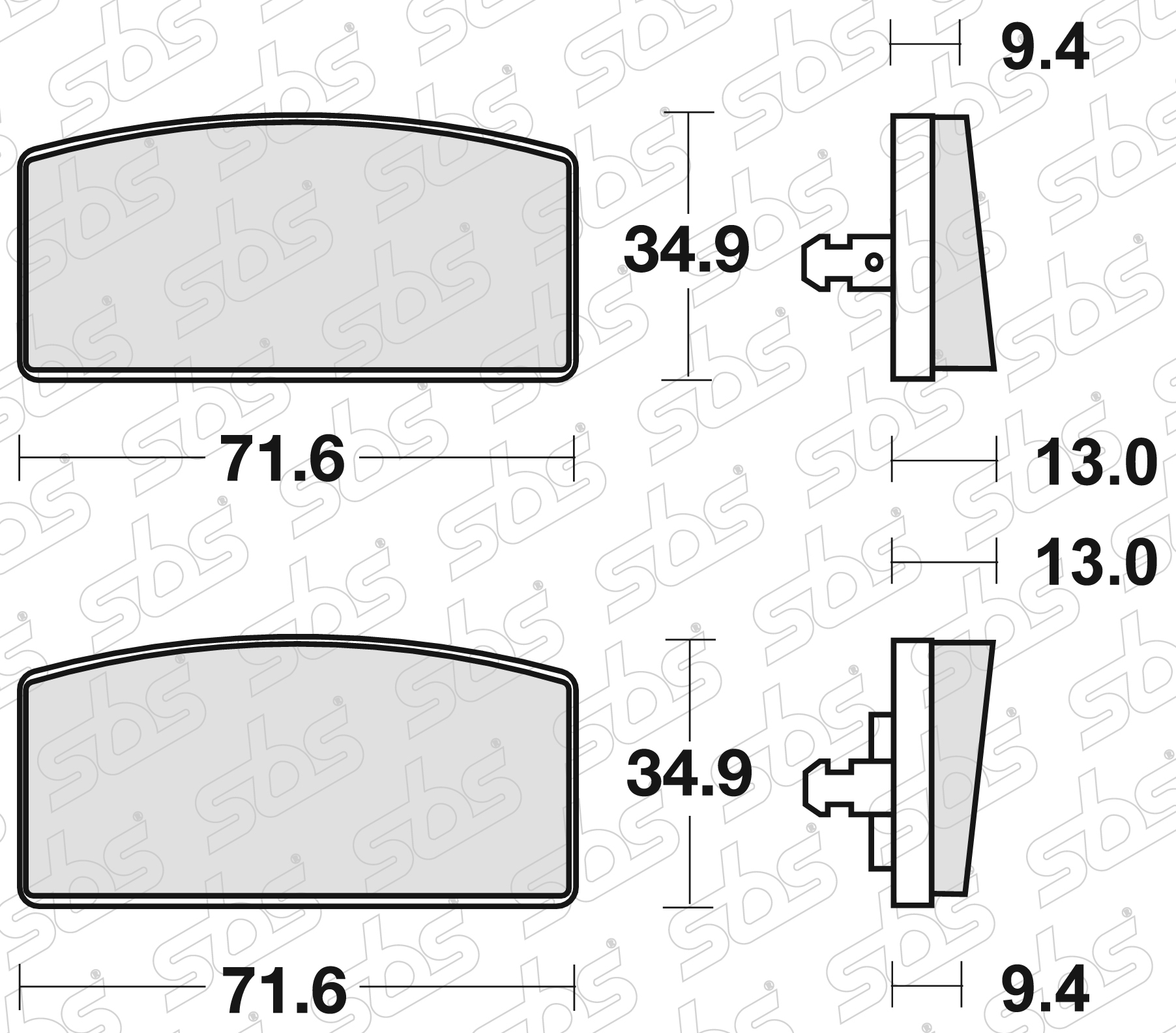 SBS - Plaquettes de frein 520 HF