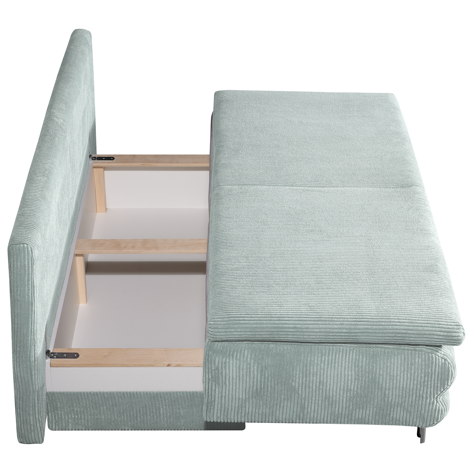 Schlafsofa - mint - mit Staukasten - 194 cm breit
