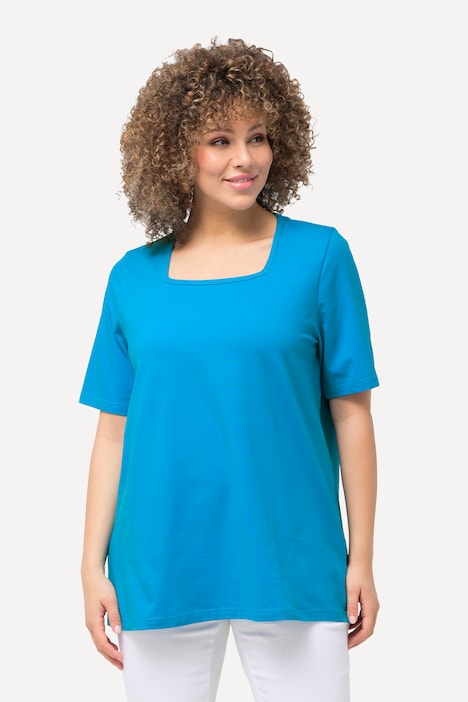 T-Shirt, A-Linie, Carree-Ausschnitt, Halbarm