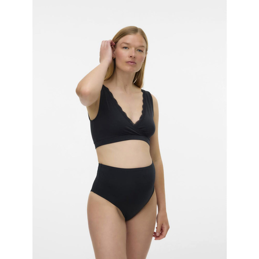 Køb Mama;licious Snow White Black Mlhelena Crossy Lace Bra 2F 2-P Noos