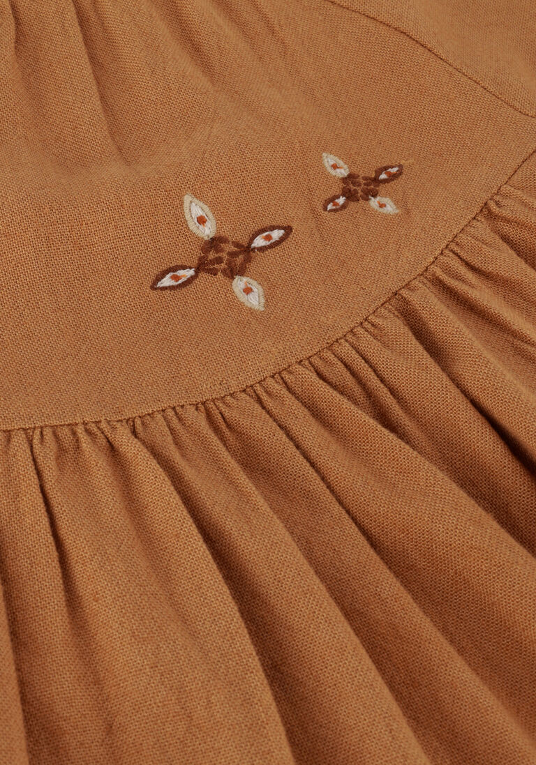 BAJE STUDIO camel baje studio midi jurk dress