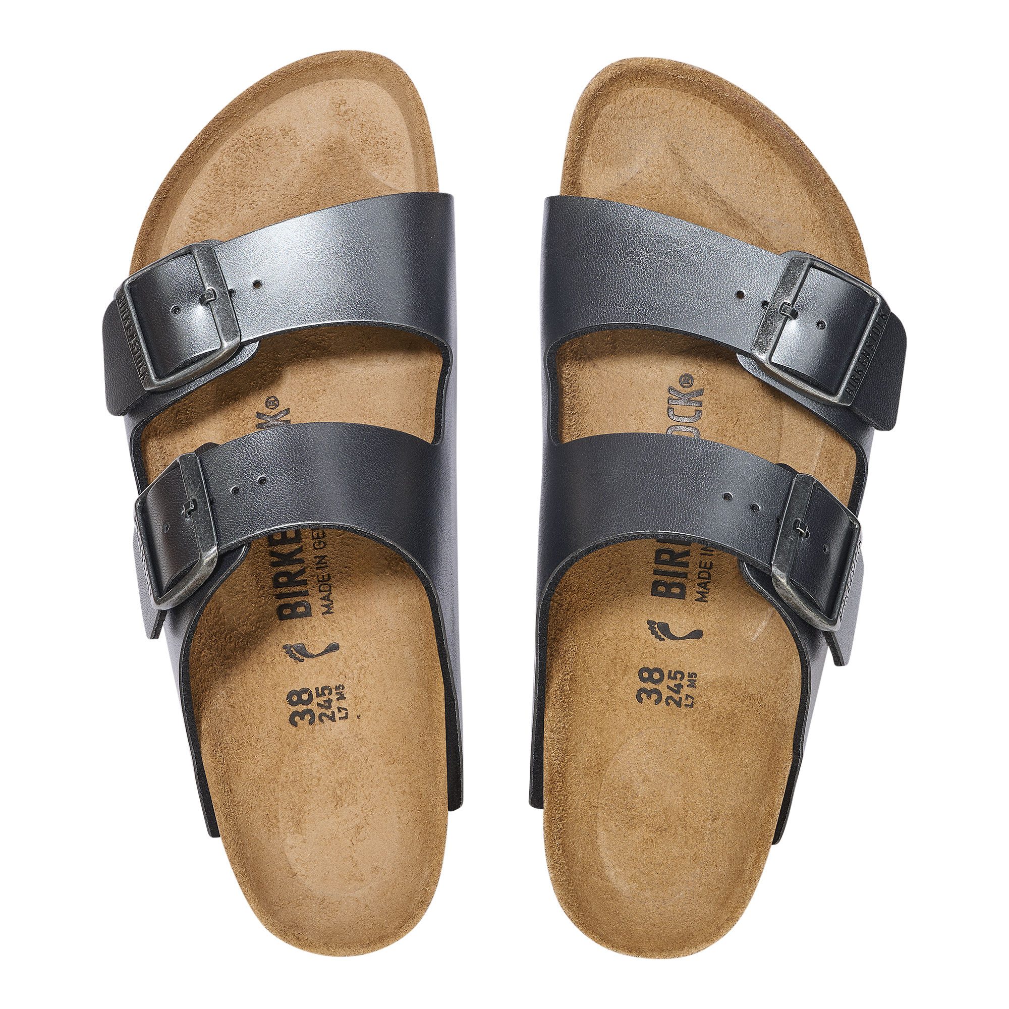 Birkenstock Arizona Birko-Flor® Sandalen Damen metallic black