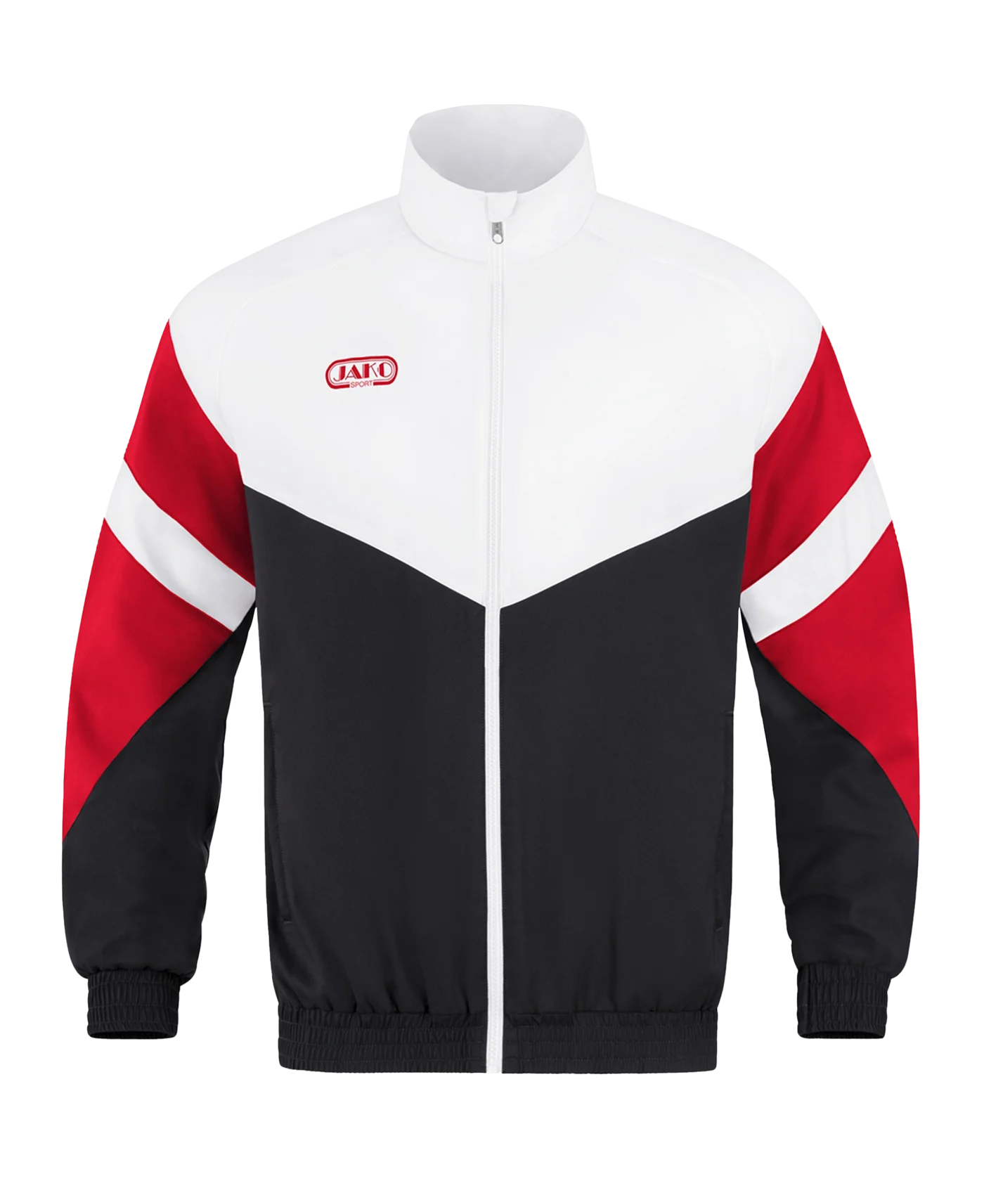 JAKO Retro Freizeitjacke Schwarz Weiss Rot F816