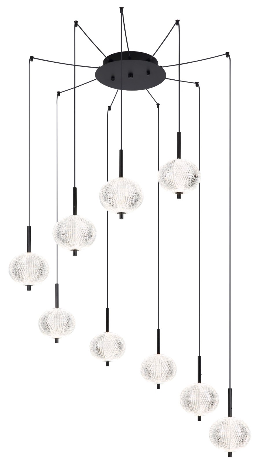 LED-Hängeleuchte- schwarz matt - 300 cm - Memoryfunktion