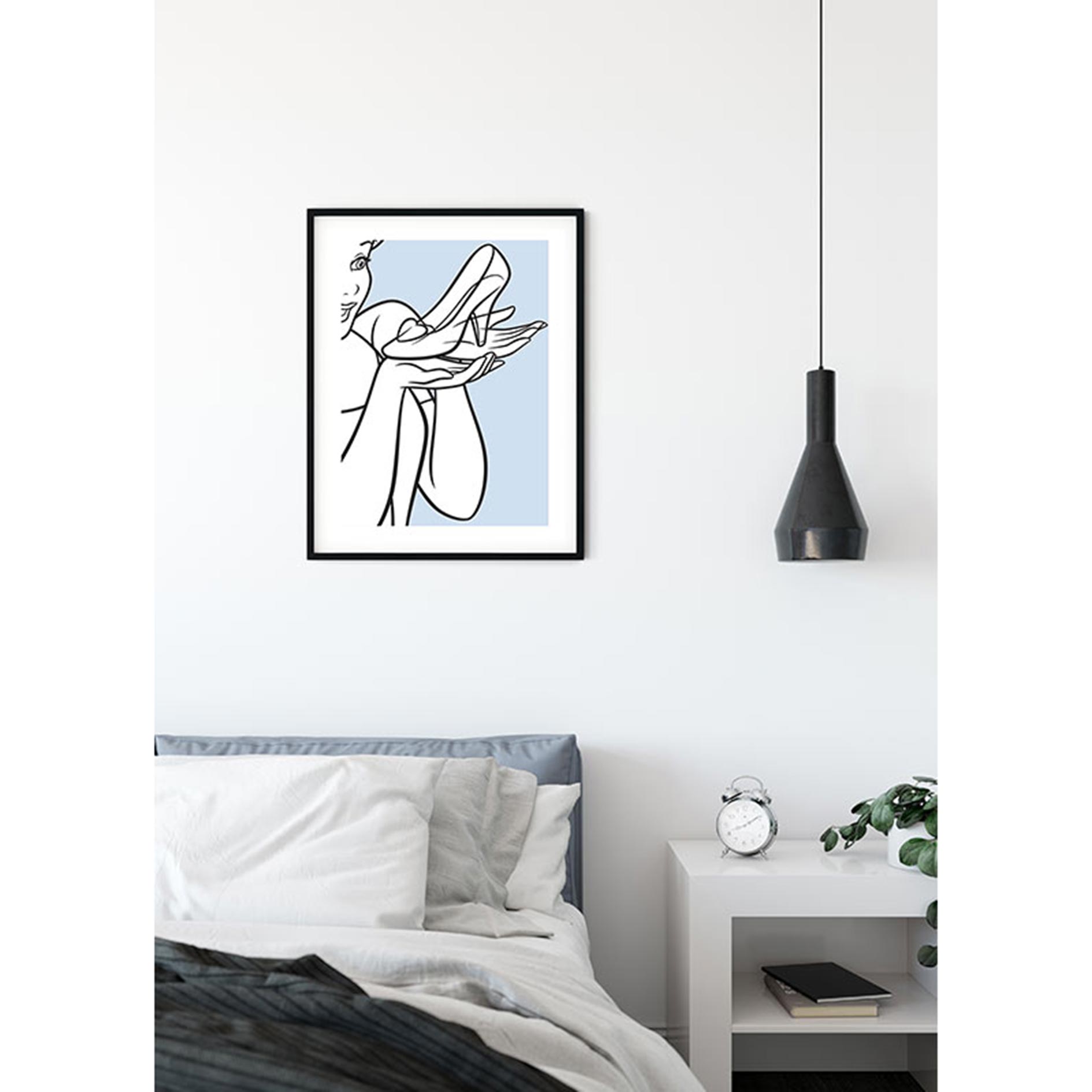 Wandbild CINDERELLA GLASS SHOE - 50x70 cm
