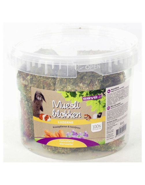 Esve Muesliblok Knaagdieren Emmer - Knaagdiersnack - 8 stuks