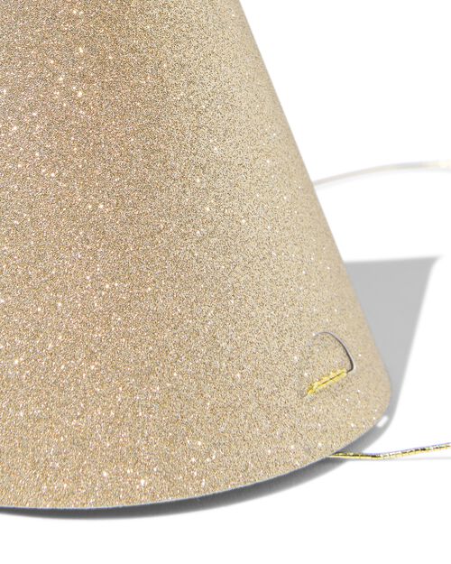 8 chapeaux de fête Ø7.5x10 cm doré