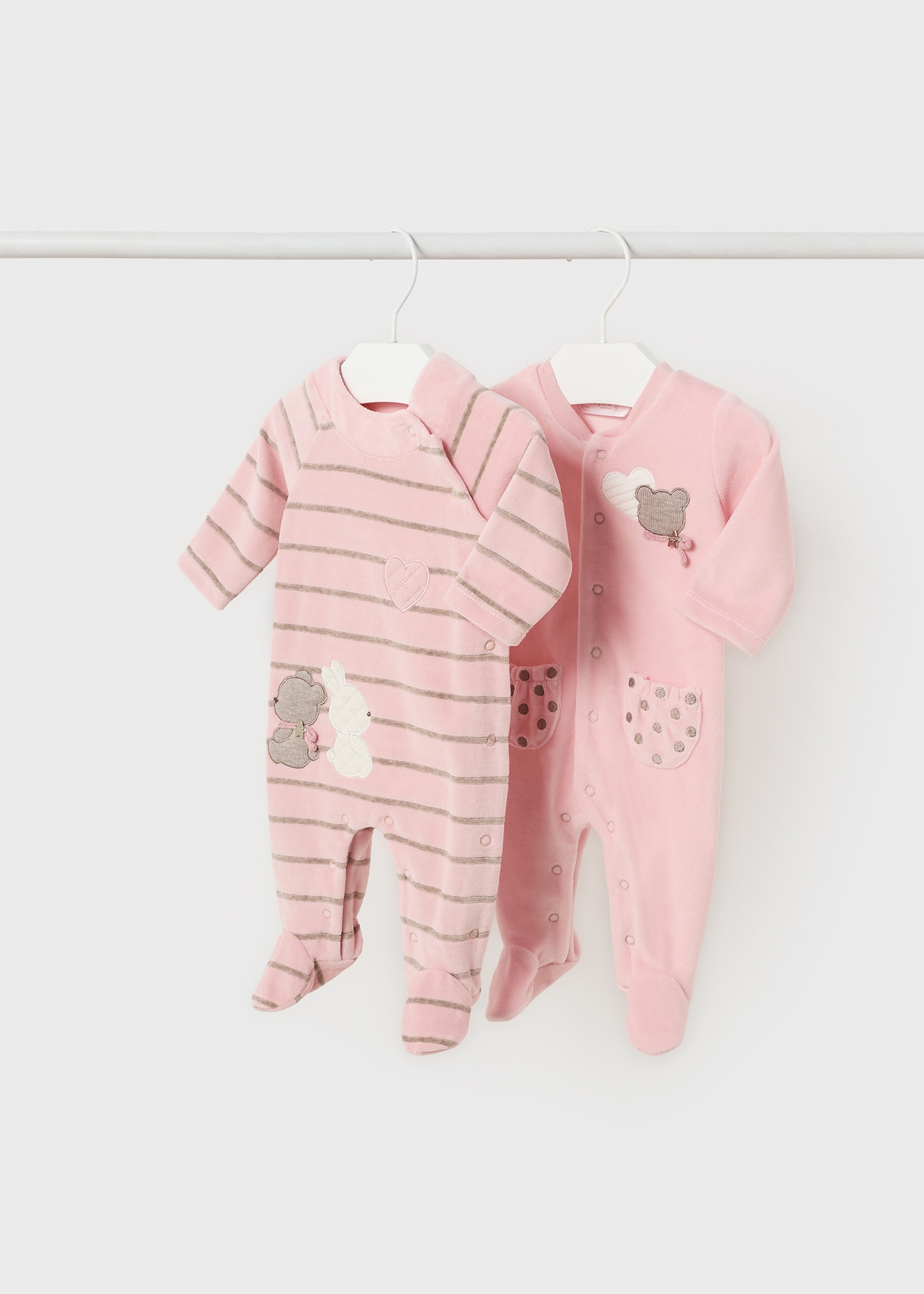 Conjunto de 2 pijamas de lã polar Better Cotton para recém-nascidos