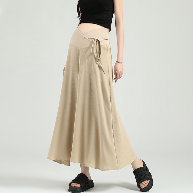 matteira - Maternity High Waist Plain Cropped Culottes