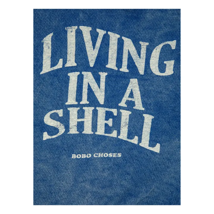 Bobo Choses Sweat à Capuche Coton Bio Living In A Shell | Bleu