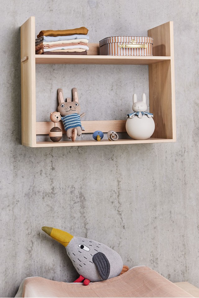 OYOY Mini - Kanin Natlampe - Råhvid/blå