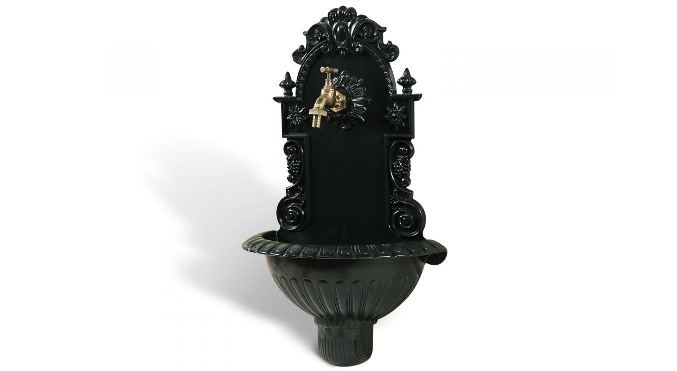 Fontaine de jardin aluminium vert 37x18.5x61.5cm