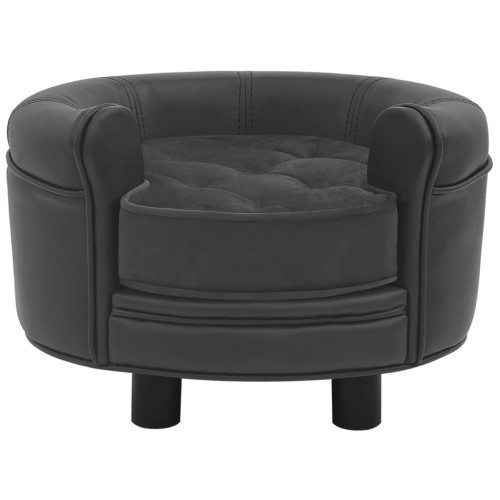 Sofá antiderrapante cinza escuro Vidaxl para cães de pequeno porte.
