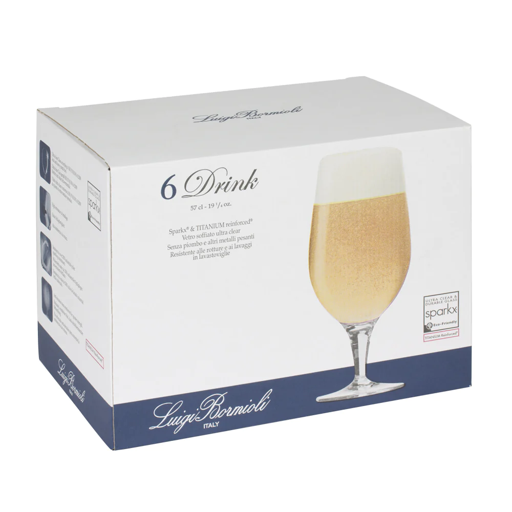 Verre à pied pour bière Drink 57,5 cl (lot de 6) Bormioli Luigi
