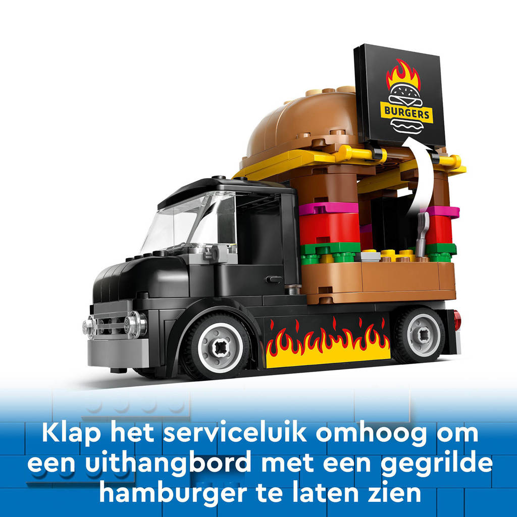 Burgers!Hamburgertruck Speelgoed Vrachtwagen Keukenset voor Kinderen vanaf 5 Jaar 60404