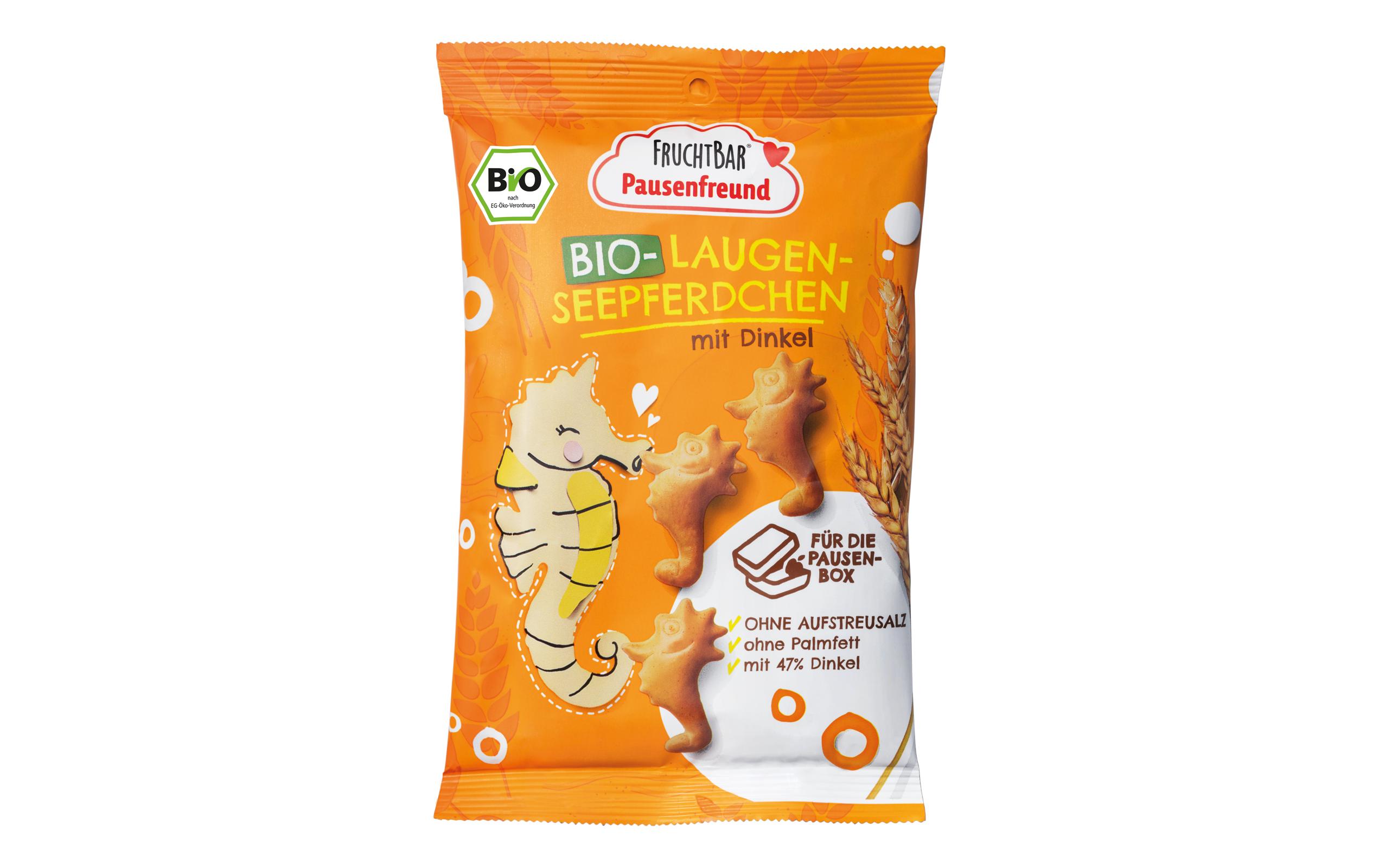 Knabberspass Laugen Seepferdchen mit Dinkel, 90gBio-Laugensnack für Kinder
