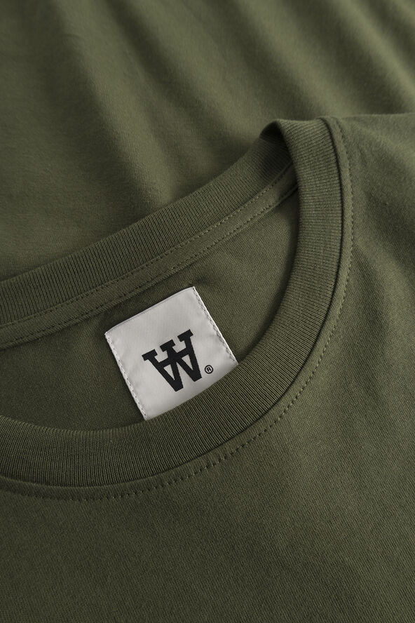 Wood Wood WWAce Big Logo & Badge T-shirt Army green