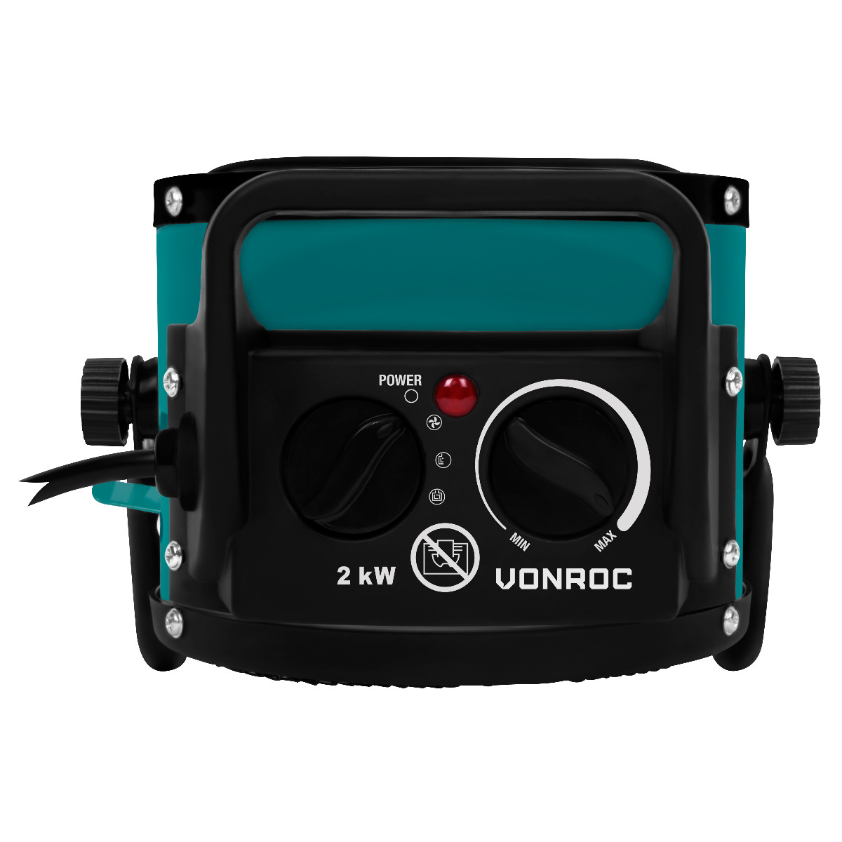 Vonroc 2000 watt elektrische ventilatorkachel - Green
