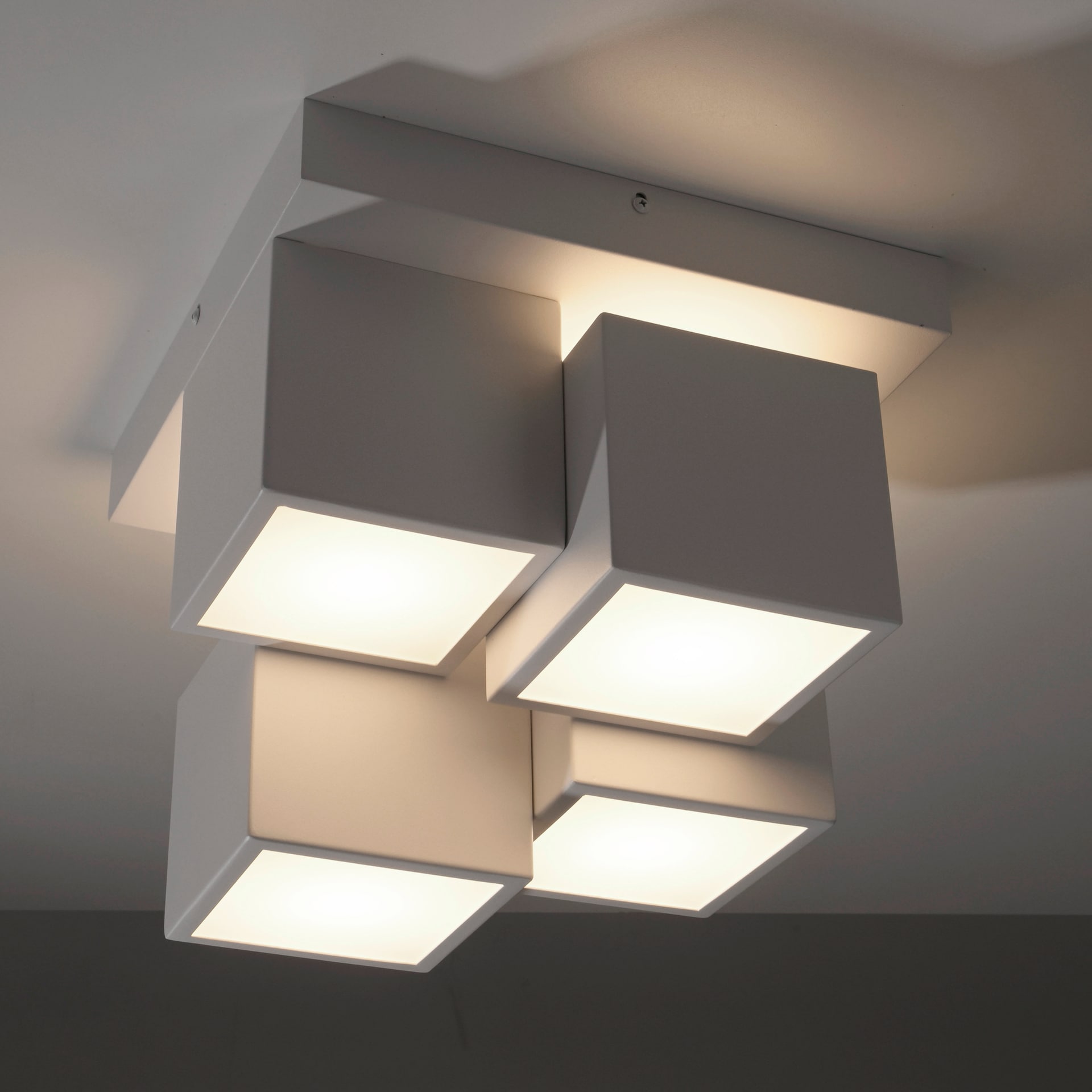JUST LIGHT LED Deckenlampe TETRIS 30 x 30 cm weiß
