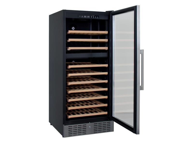 Kibernetik Weinklimaschrank WKH120F01 Schwarz, Rechts Freistehender Weinkühlschrank