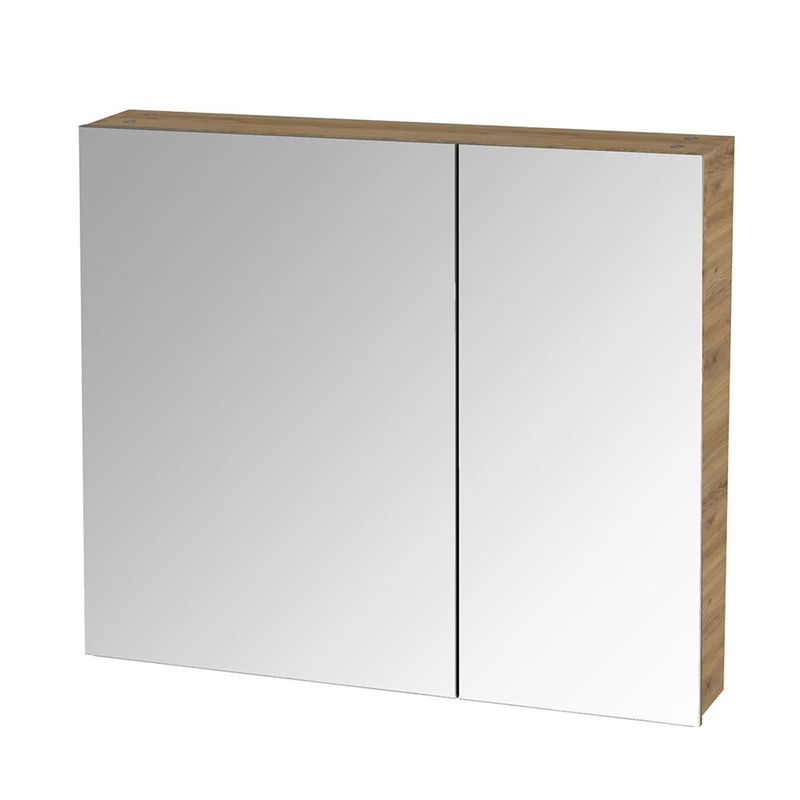 Tiger S-line Spiegelkast 80 cm met 2 enkelzijdige spiegeldeuren Chalet eik
