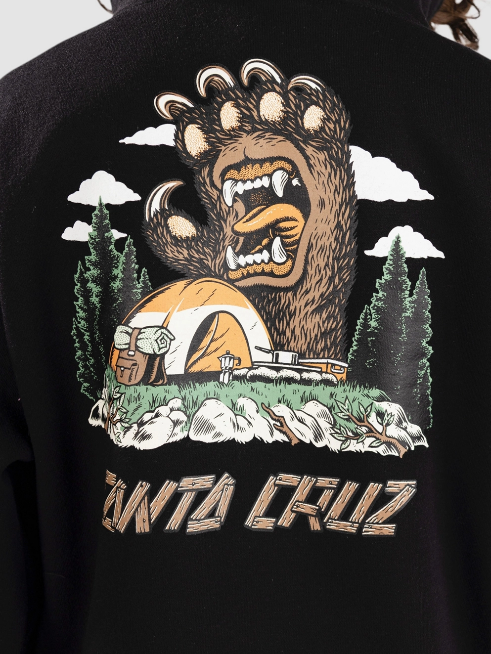Santa Cruz Screaming Grizzly Kids Hoodie black