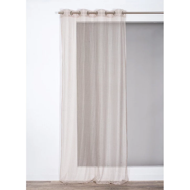 Voilage tamisant à œillet Gabriella Rocle l.140 x l.240 cm beige