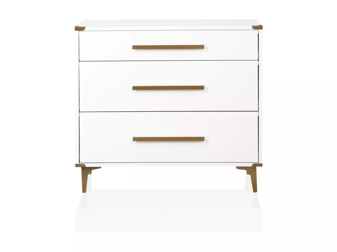 Karissa | Commode à 3 tiroirs en MDF blanc
