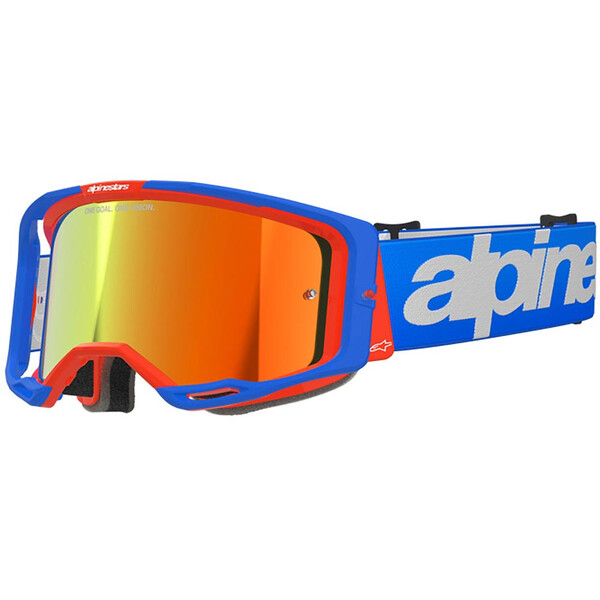 Alpinestars - Masque Vision 8 Wordmark Mirror Bleu / Blanc / Rouge